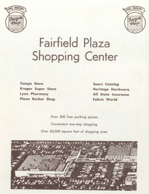 Fairfield Plaza - 1960S Coldwater Cardinal Yearbook (newer photo)